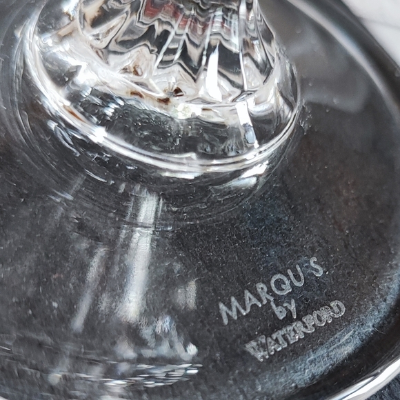 MARKHAM Marquis by Waterford Pair of Crystal Water Goblets 2 Foil Label NEW - Picture 5 of 8